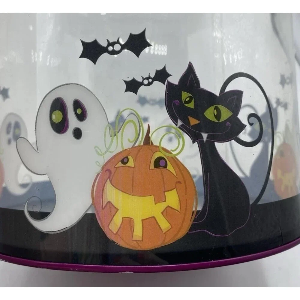 Halloween Gift Bucket Pail Trick or Treat Pumpkin Ghost Black Cat Container